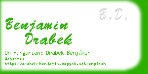 benjamin drabek business card